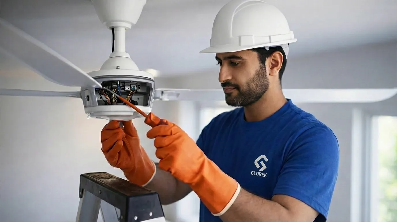 إصلاح مروحة السقف
