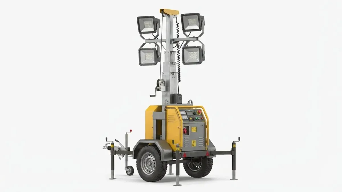 Glorek mobile tower light rental in Saudi Arabia and UAE for construction sites